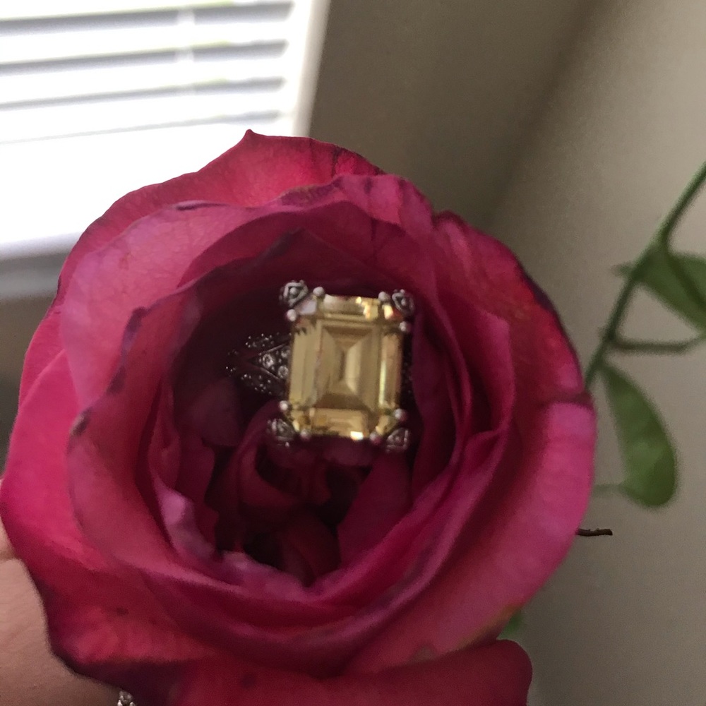 Yellow CZ ring